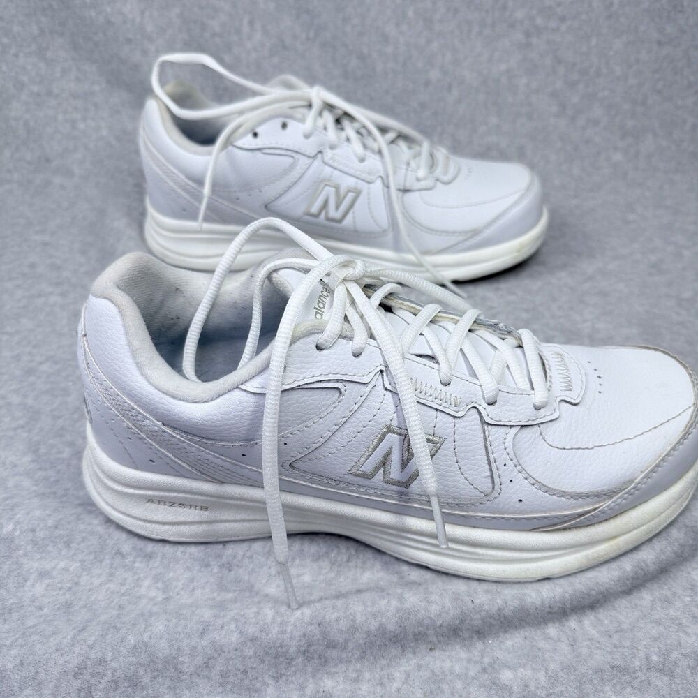 New Balance 577 Shoes Womens White Size 8.5 Lace‑Up Walking Tennis Lace Up - Picture 3 of 11